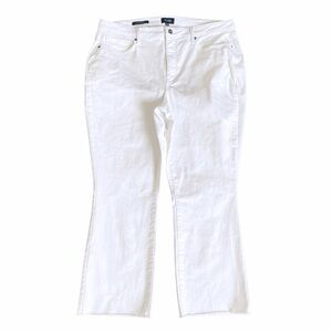 NYDJ Slim Bootcut Cropped Jeans White Size 16W Denim Coastal Casual Neutral